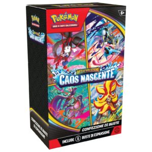 Pokémon confezione da 6 buste Megaevoluzione - Caos Nascente su linait