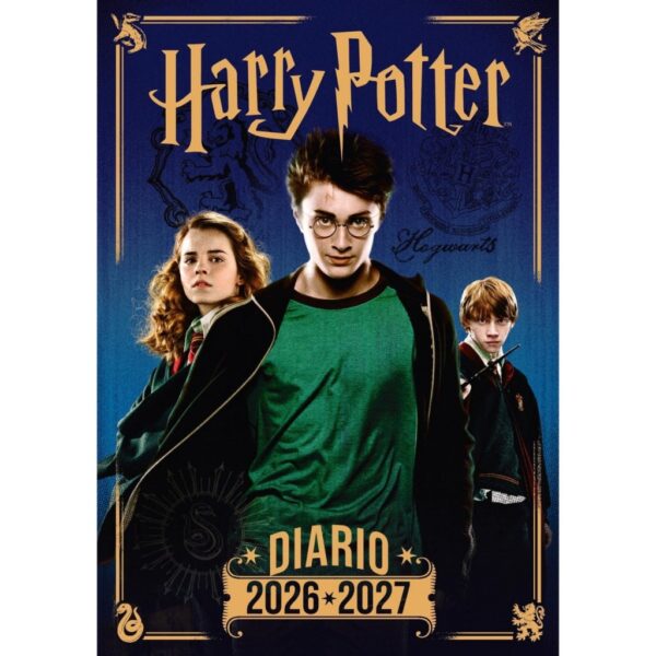 Diario Harry Potter 2026/27 12 mesi datato Hogwarts Nero 12