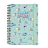 Agenda 16 Mesi Settimanale Spiralata Legami Large Con Notebook 2026/2027 Kitty Bubble Tea su linait
