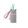 Portamonete con Portachiavi Mini Kawaii Grey Cat