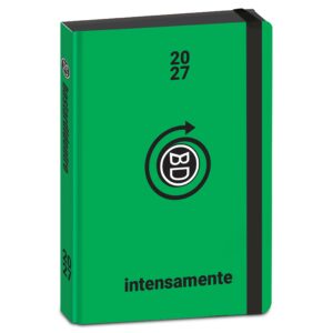 Diario BastardiDentro Intensamente 2026/27 Datato 13x18cm Copertina Morbida con Elastico Verde su linait