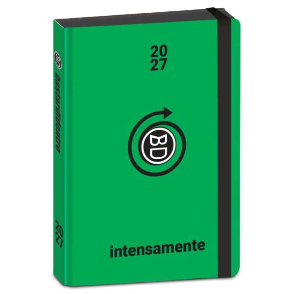 Diario BastardiDentro Intensamente 2026/27 Datato 13x18cm Copertina Morbida con Elastico Verde su linait