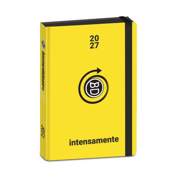 Diario BastardiDentro Intensamente Light 2026/27 Datato 11x15cm Copertina Morbida con Elastico Giallo su linait