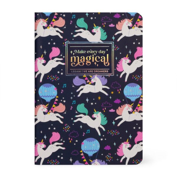 Quaderno a Righe Formato A6 Lined Notebook Unicorn su linait