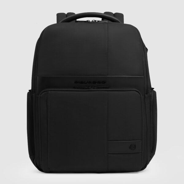 Zaino Piquadro Porta PC 15,6 in Pelle e Tessuto WOLLEM Nero