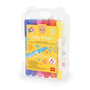 Set di 12 Pastelli a Cera a Rotazione Teddy Friends su linait