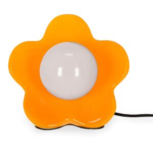 Flower Power Led Table Lamp Shiny Orange su linait