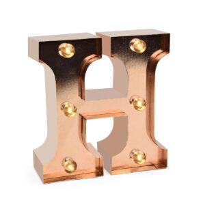 Mini Lettera Decorativa Luminosa Gold Rose H su linait