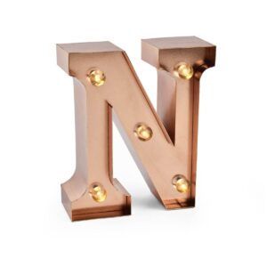 Mini Lettera Decorativa Luminosa Gold Rose N su linait