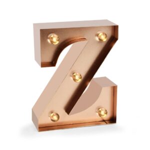 Mini Lettera Decorativa Luminosa Gold Rose Z su linait