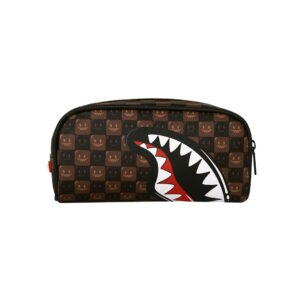 Astuccio Sprayground SHARKS IN PARIS WTF BUBBLE BROWN CHECK su linait