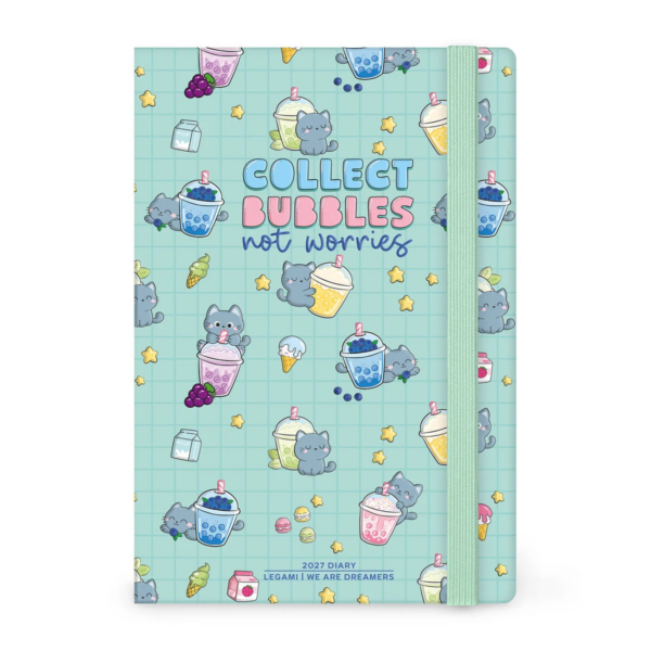 Agenda 12 Mesi Fotografica Settimanale Legami Medium 2027 Kitty Bubble Tea su linait