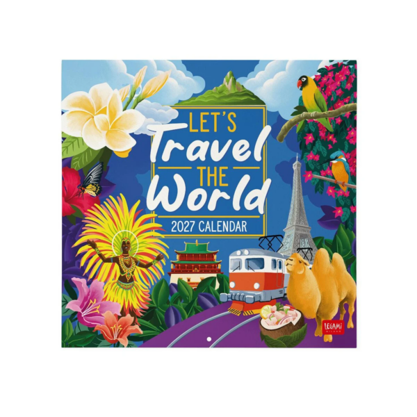 Calendario Da Parete Grande 12 Mesi Legami 2027 30x29 cm Let's Travel The World su linait