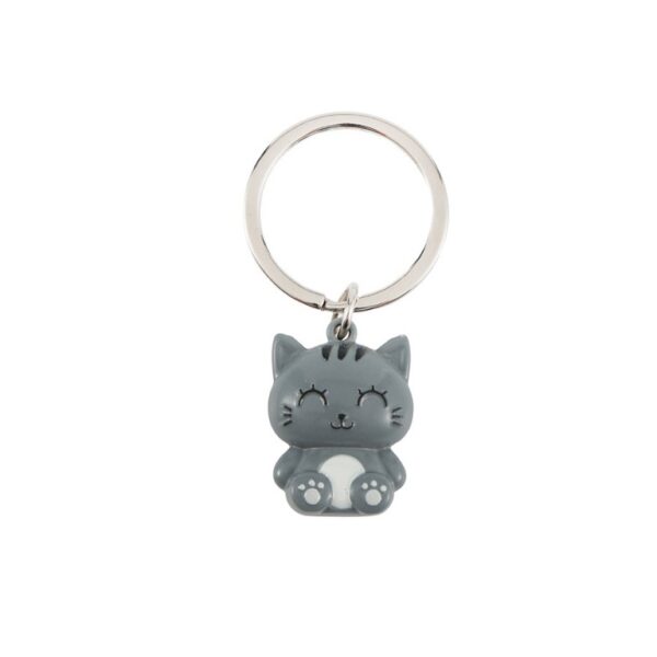 Portachiavi in metallo Grey Cat