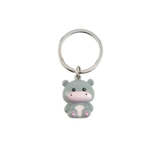 Portachiavi in metallo Hippo