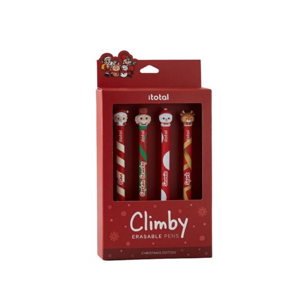 Set 4 Penne Cancellabili Climby XMAS Inchiostro Rosso