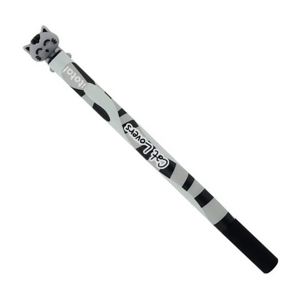 ITotal Penna Cancellabile Climby Grey Cat Inchiostro Nero